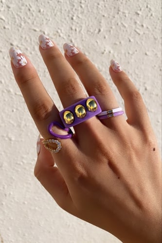 خاتم زركون نحيف قولد : موف