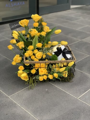 تنسيق الهديه على سلة