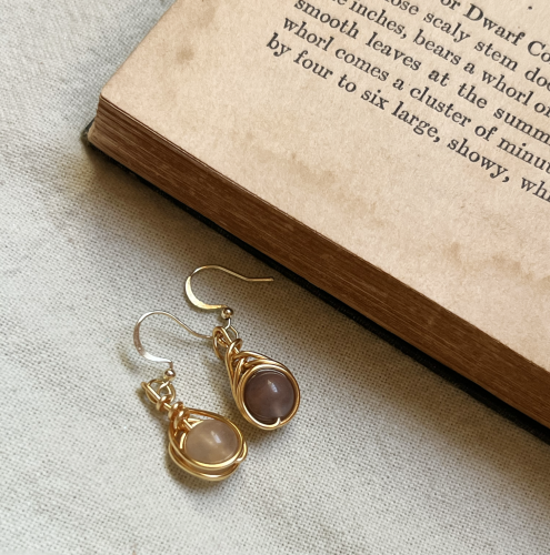 Strawberry Quartz 18K Gold Plated Earringa