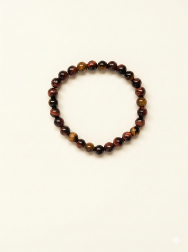 Red x Brown Tiger Eye Bracelet