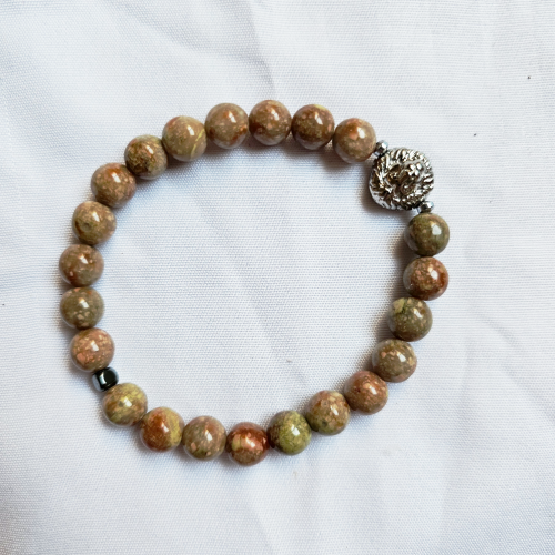 Unakite Men Bracelet