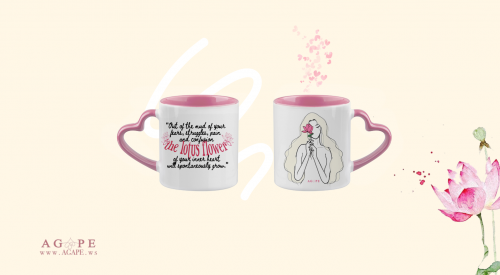 Through our Fears Heart Shaped Mug