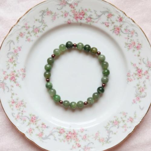 Green Jade x Copper Bracelet