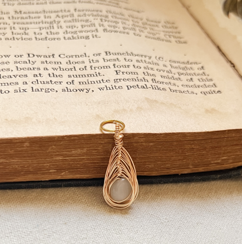 Moonstone 18K Handmade Gold Plated Pendant