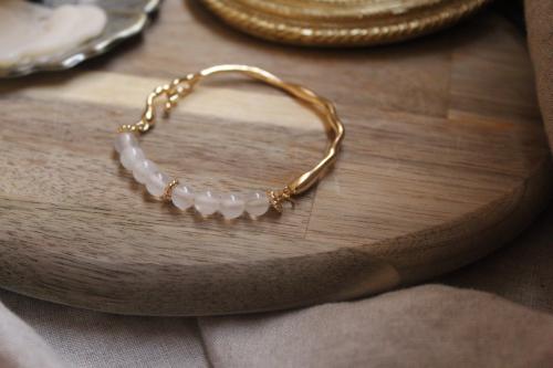 Selenite x 14K Gold Plated Bracelet
