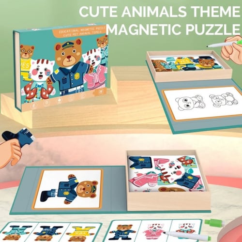 بزل تركيب مع مغناطيس العاب الغاز للأطفال