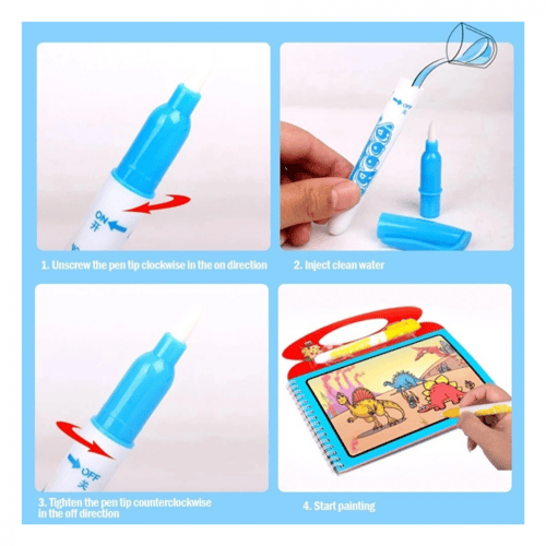 دفتر التلوين السحري المائي لتطوير مهارة الطفل