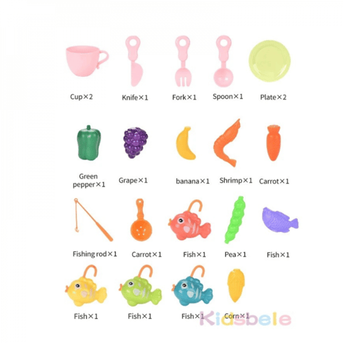 لعبة مغسلة صحون و صيد الاسماك