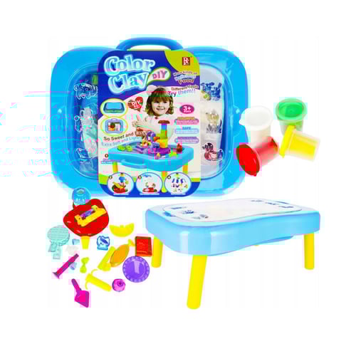 طاولة صلصال قابلة للطي مع الادوات