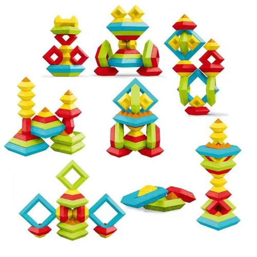لعبة مكعبات التركيب الهندسية – 48 قطعة