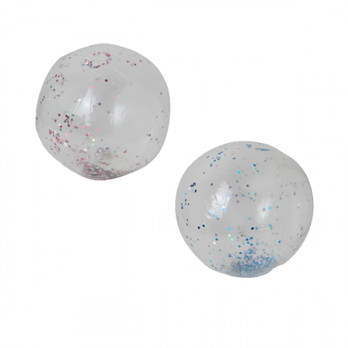 كرة الشاطئ شفافة لامعة Glittery beachball