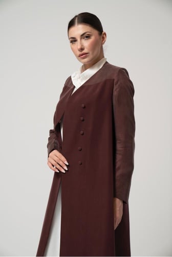 حرير ياباني خفيف باللون العنابي