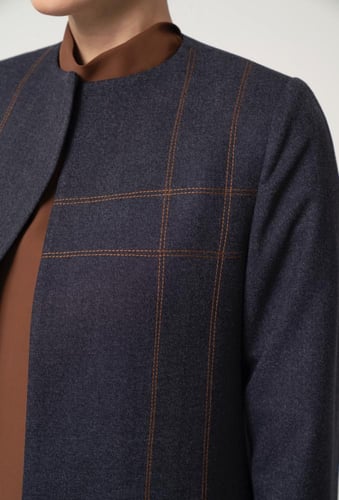 صوف كحلي بدقات جملي