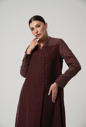 حرير ياباني خفيف باللون العنابي