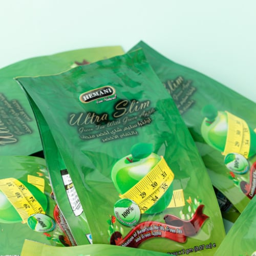 شاي التفاح الاخضر اولترا سليم شاي أخضر منحف بالتفا...