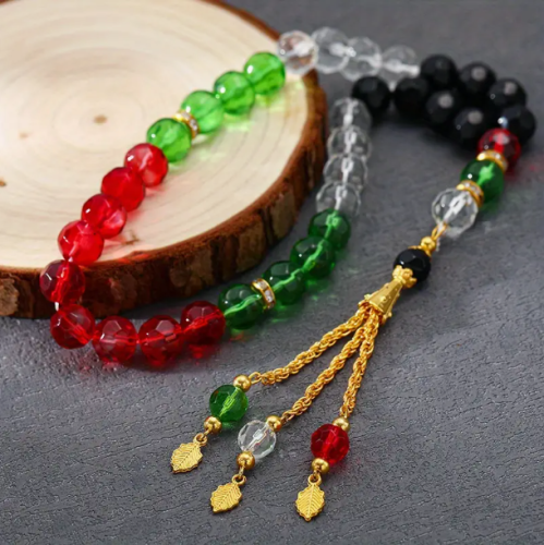 مسبحة كريستال ملونة