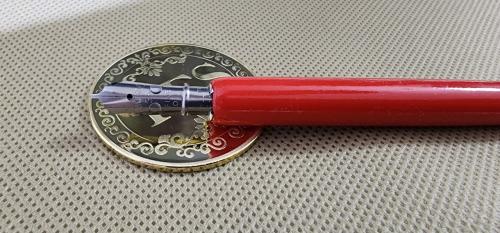 سلاية أزمرويد فضية على مقبض خشبي برتقالي osmiroid