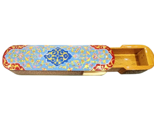 علبة تحفة صناعة يدوية خشبية، مقلمة