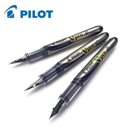 قلم بايلوت، ريشة خط غير مقصوص