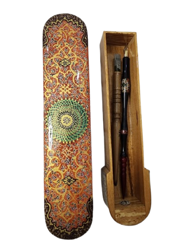 علبة تحفة صناعة يدوية خشبية، مقلمة - حجم كبير