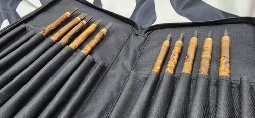 طقم جاوي مقبض النمر الأسود- 10 مقاسات - الرقم 1445...