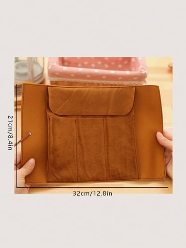 حافظة أقلام لف (لون عسلي) - مقلمة جلد