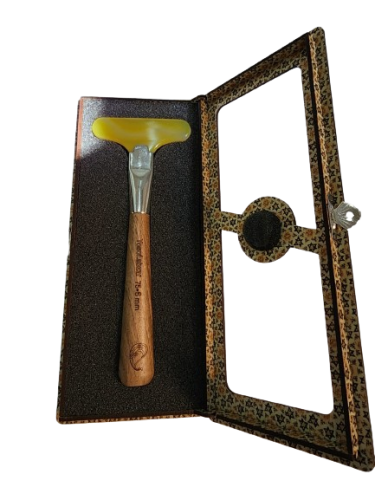 مصقلة عقيق لون أحمر على برتقالي