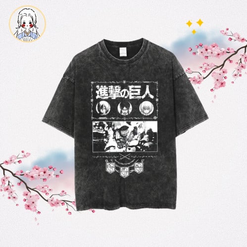 تيشيرت هجوم العمالقة - attack on titan