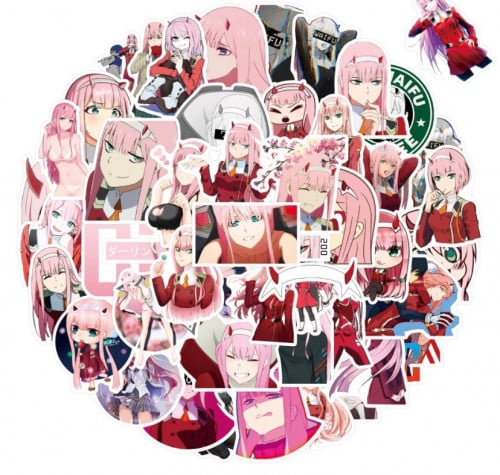 ملصقات زيرو 30 قطعه - darling in the franxx