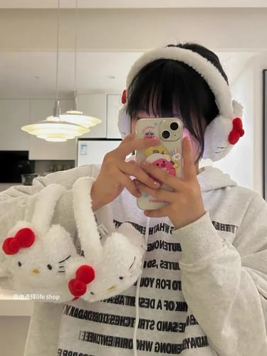 غطاء الأذن هيلوكيتي- hello kitty