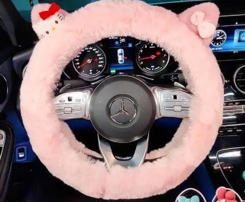 غطاء دركسون السيارة هيلوكيتي - hello kitty