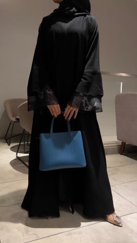 عباية ندى أنيقة وصيفية بقماش الزوم وشيفون على اطرا...