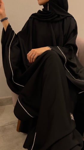 عباية انيقة وفاخرة بقماش الصالونه الكوري القصة نص...