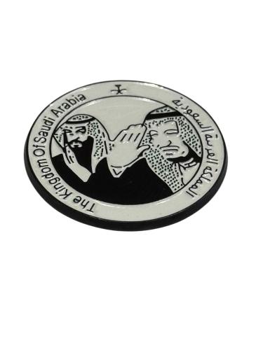 ملصق معدني الملك و ولي العهد