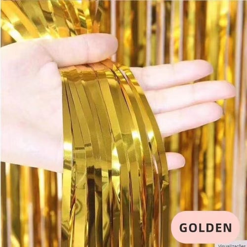 ستارة للحفلات بشراشيب معدنية - GOLD