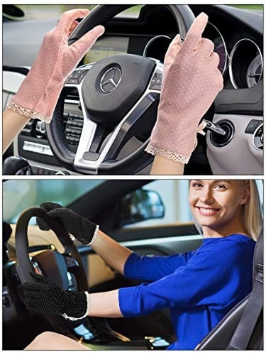 ( 4 ازواج ) قفازات القيادة للمرأة تحمي من أشعة الش...