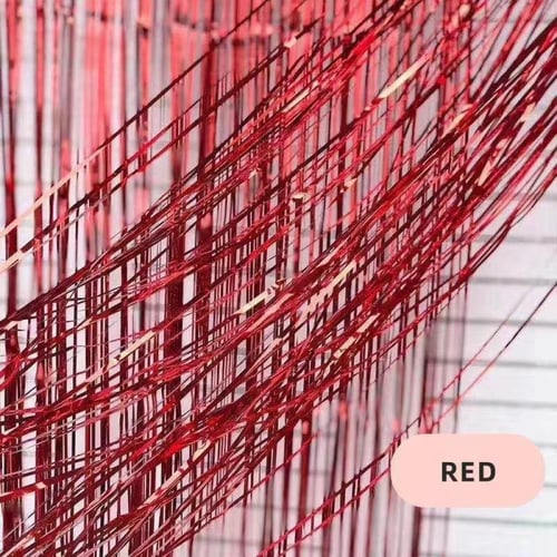ستارة للحفلات بشراشيب معدنية - RED