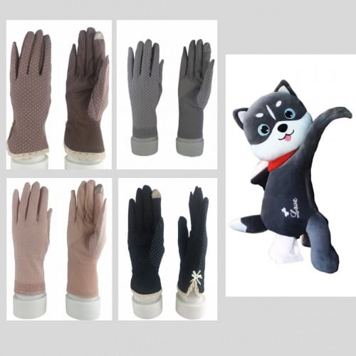 بكج مكون من عدد 4 قفازات للقيادة + حامل مناديل بتص...