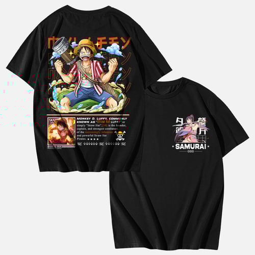 تيشيرت مونكي دي لوفي - طاقم قبعة القش - أنمي One P...