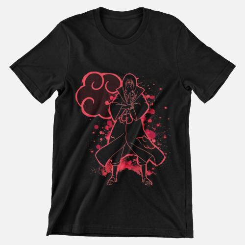 تيشيرت إيتاتشي أوتشيها – تصميم أكاتسكي أحمر