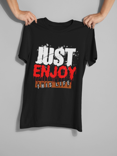 تيشيرت عصري "JUST ENJOY THIS LIFE" - تصميم فريد بأ...