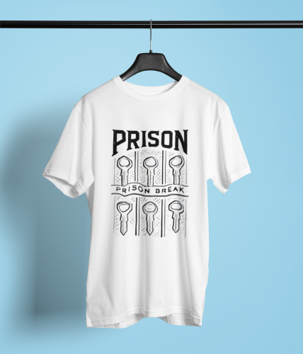تيشيرت "Prison Break" بتصميم المفاتيح