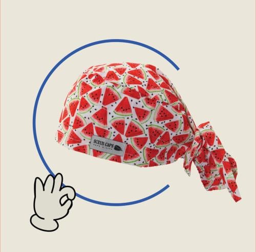 Watermelon ponytail cap