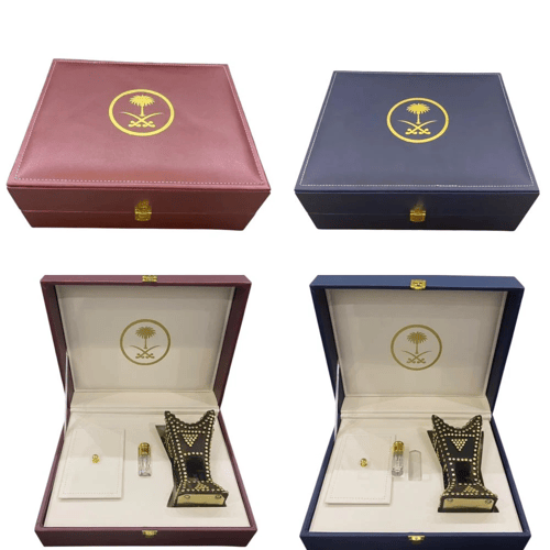 شنطة جلد سيفين ونخله متعددة الألوان بداخلها (مبخرة...