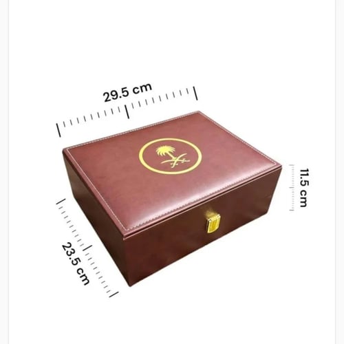 شنطة جلد سيفين ونخله متعددة الألوان بداخلها (مبخرة...