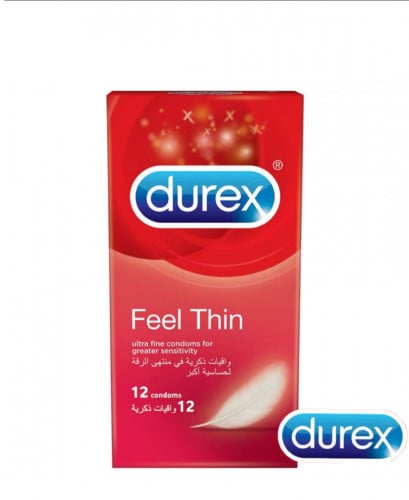 ديوركس Feel Thin واقي ذكري رقيق لحساسية اكبر12واقي