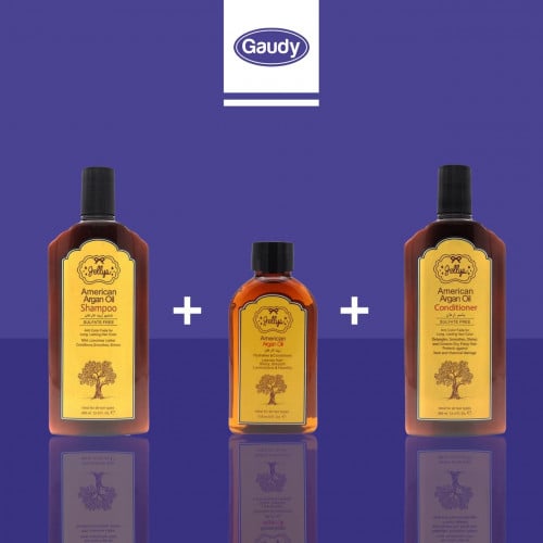 مجموعة شامبو366مل + بلسم366مل + زيت118مل الأرغان م...