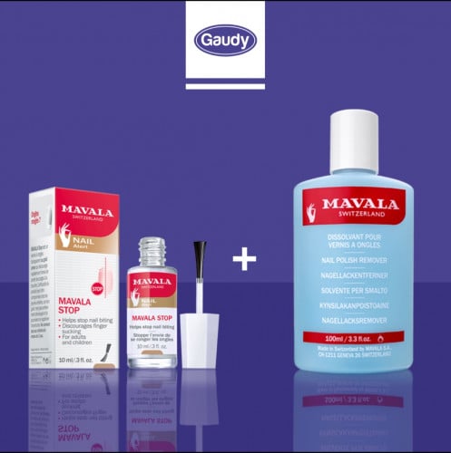 مافالا مزيل طلاء اظافر خفيف 100 مل+مافالا ستوب للت...