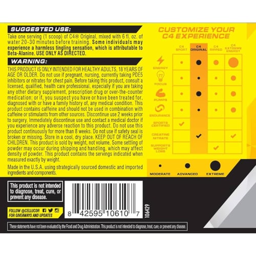 C4 Original باور سي فور 60 سكوب برتقال