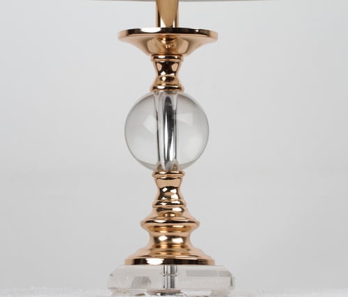 اباجورة كريستال درجة أولي مطعمة بالذهبي الفرنسي/DK...